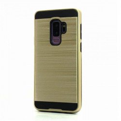 Slim Brushed Armor Hybrid Case for Galaxy S9 (Gold)